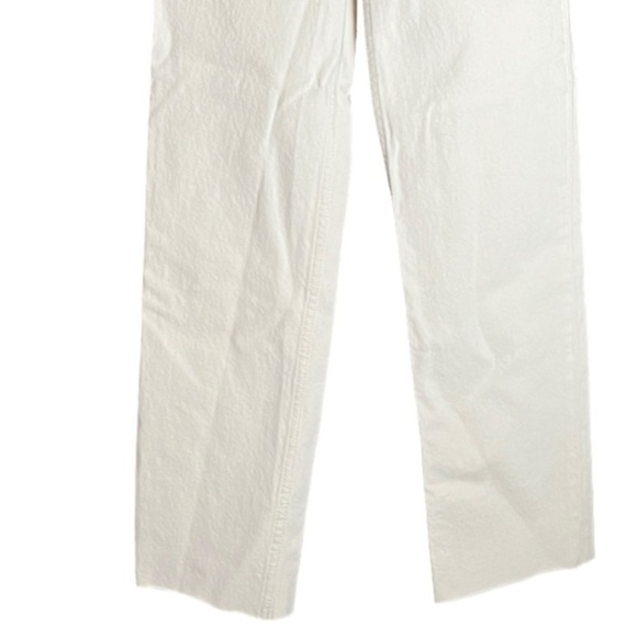 NWT RE/DONE High Rise Stove Pipe Jeans Comfort Stretch Raw Hem Ecru 23 - Picture 6 of 16